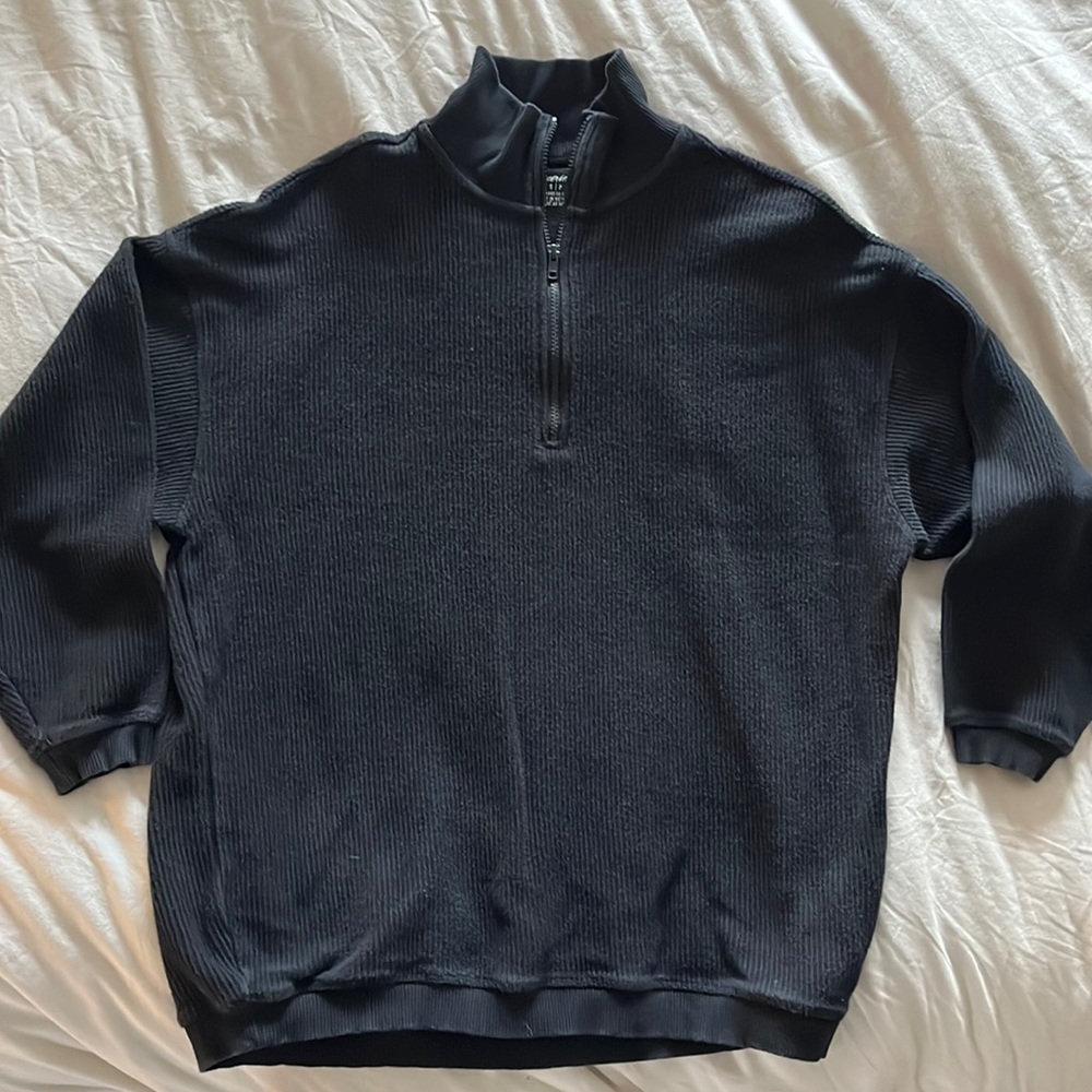AE oversize quarter zip sweater